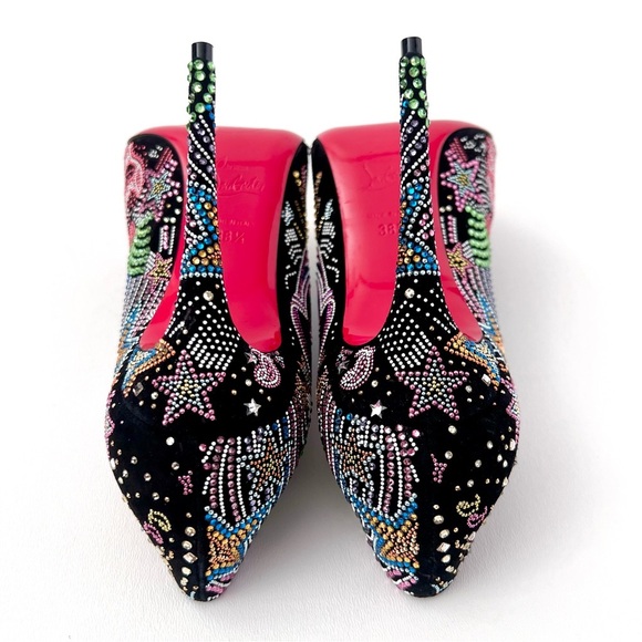 NWOB Christian Louboutin Multicolor Embellished Heels - Picture 11 of 14